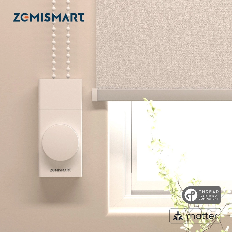 Zemismart Matter over Thread Built-in Battery Blind Driver Retrofit Blind Motor HomeKit Google Home App Siri Control